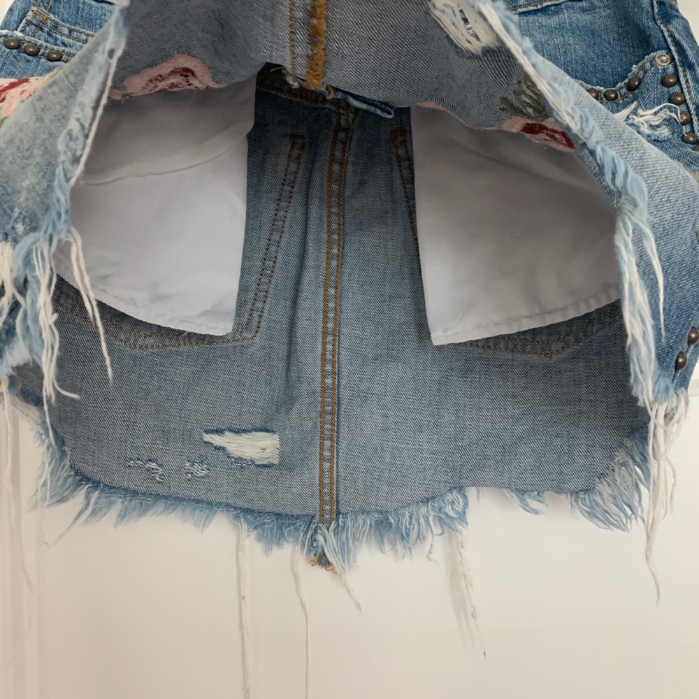 Free people denim skirt